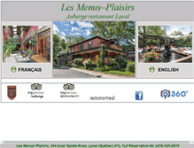 Tablet Screenshot of lesmenusplaisirs.ca